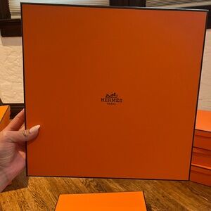 Authentic large flat Hermes box
